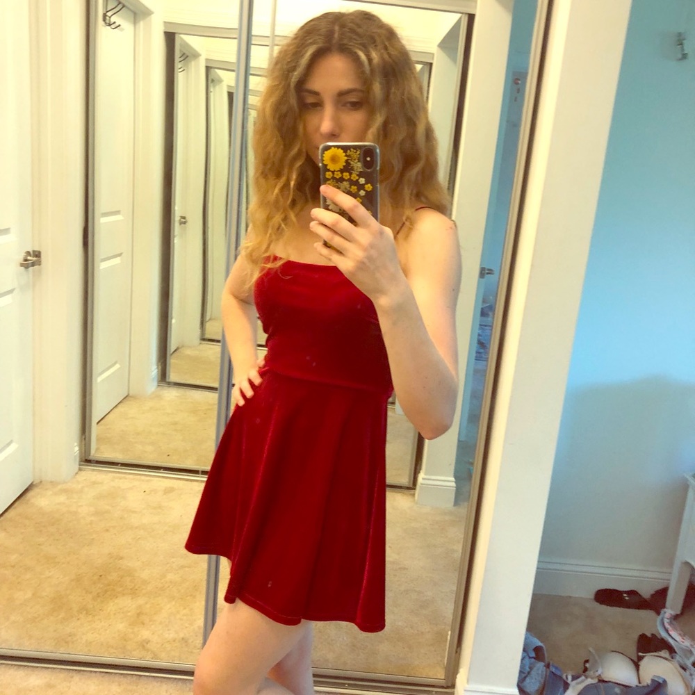 Red Velvet Dress